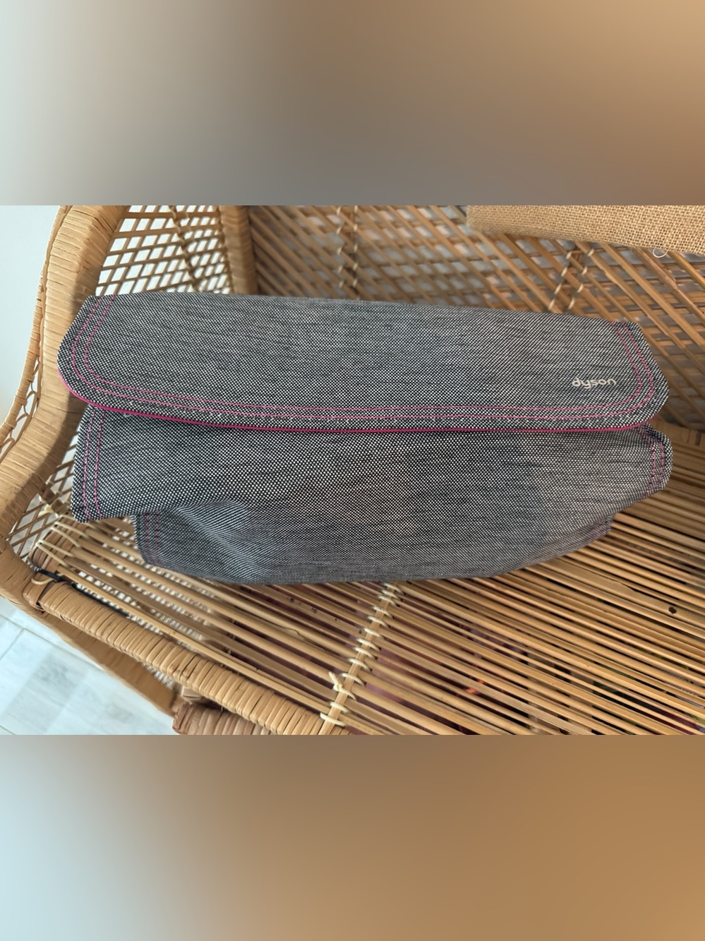 Dyson Supersonic & Airwrap Hair Dryer Storage Bag Heat Resistant Gray/Fuchsia